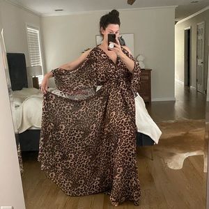 Leopard (light pink) maxi dress (can be maternity too)